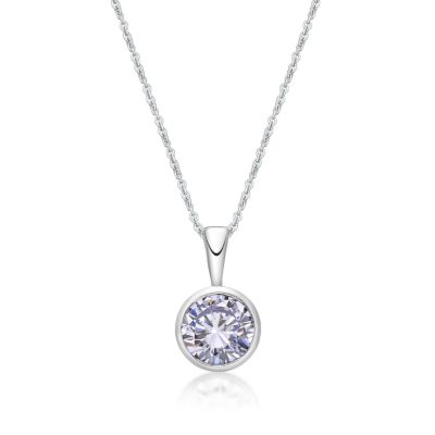 Picture of JUNE           , 5mm BEZEL PENDANT with CHAIN